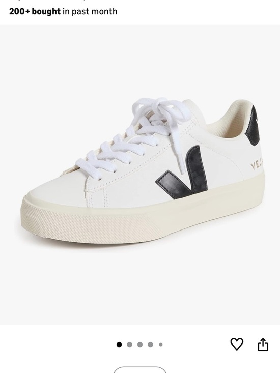 Veja Shoes - Veja Campo Leather Sneaker in White with Black V